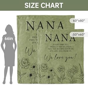Nana Gifts, Gifts for Nana, Grandma Birthday Gift, Grandma Blanket from Grandkids, We Love You Blanket for Mothers Day Christmas 60" x 80", Grass Green Nana Gifts Gifts for Nana Grandma Birthday Gift Grandma Blanket from Grandkids We Love You Blanket for Mothers Day Christmas 60 x 80 Grass Green