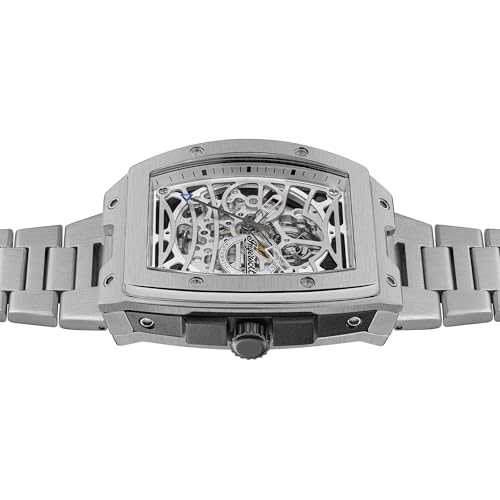 Ingersoll The Challenger Herrenuhr 42 mm Automatikuhr mit silberfarbenem Ziffernblatt und Edelstahlarmband I12310 – Bild 3