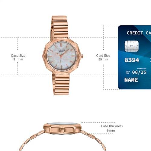 Image of Sonata Poze 9 with Quartz Analog with SS Cut fold Strap Watch for Women