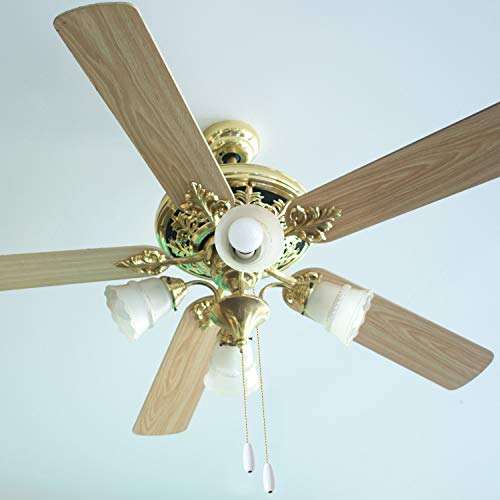 Boao 4 Pieces Ceiling Fan Chain Pulls Chain Extender Wooden Pull Chain 13.8 Inch Ceiling Fan Chain Extension Pull Chain For Ceiling Fan Light Lamp (White) #TOP5