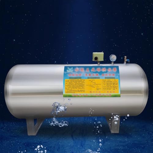 CSPJPIZIYB Water Pressure Tank, 304 Stainless Steel Water Tank, Tap Water Booster Storage Tank, for Household Agriculture Campus Industrial(240L/63Gal)