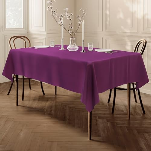 Home Direct Nappe Polyester Facile d'entretien Rectangulaire 150 x 300 cm Uni (Violet)