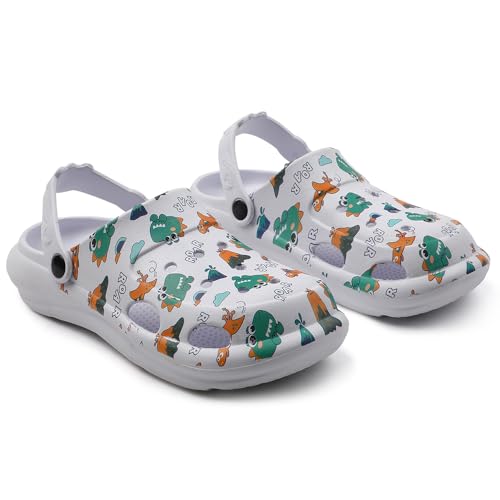 Image of Liberty Lucy&Luke ALEX-K2E Kids Clogs for Boys & Girls | Lightweight Slip-On Clogs - Beige & White | Durable & Soft EVA Sole | Comfortable & Breathable Sandals for Walking, Beach & Every Day Wear