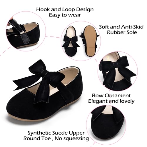 Image of PHIRAMIN Tollder Girl Dress Shoes - Little Girl Ballet Flats for Wedding Party
