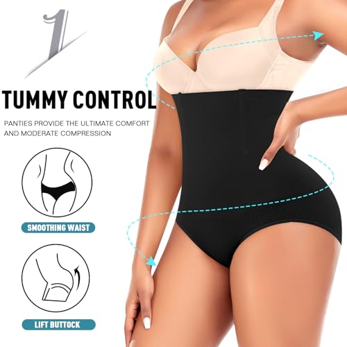 Image of Werena Tummy Control Shapewear Panties for Women High Waist Cincher Shaping Underwear Body Shaper Panty Girdle
