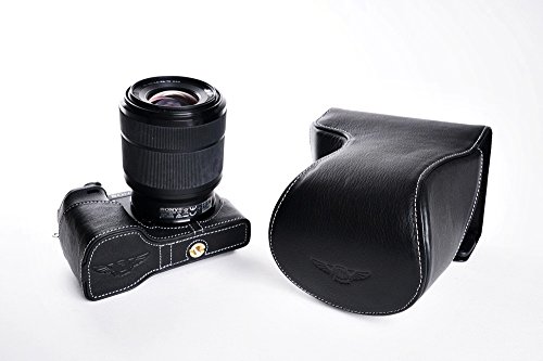 Sac photo Sony A6300 cuir véritable avec ouverture inférieure pratique