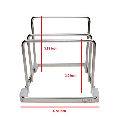 Soporte de rejilla para tablas de cortar de acero inoxidable LENITH pequeño miniatura 3