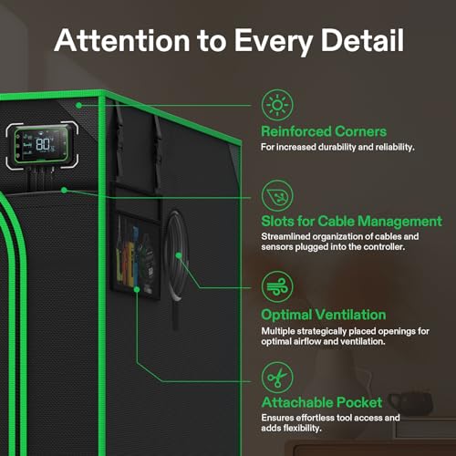 Image of VIVOSUN P336 PRO Grow Tent 3x3 Indoor Growing Tents 36 inchx36 inchx 72 inch