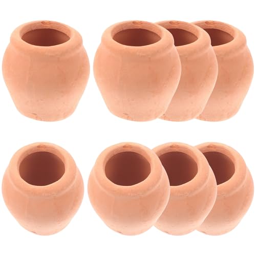 TOYANDONA 8 Piezas Macetas Mini de Cerámica de Maceteros Bonsái de Barro para Suculentas y Plantas Diseño Compacto y Ligero para Decoración de Interiores