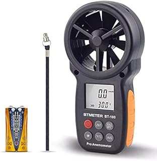 BTMETER Wind Speed Gauge Meter BT-100 Anemometer Portable Digital 14℉-113℉ Temperature Air Velocity