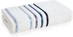 Karsten Toalha Banhão Lumina - Branco Com Azul 86 x 150 Q