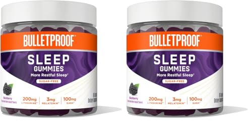 Bulletproof Sugar-Free BlackBerry Flavor Sleep Gummies, 60 Count, Keto Supplement
