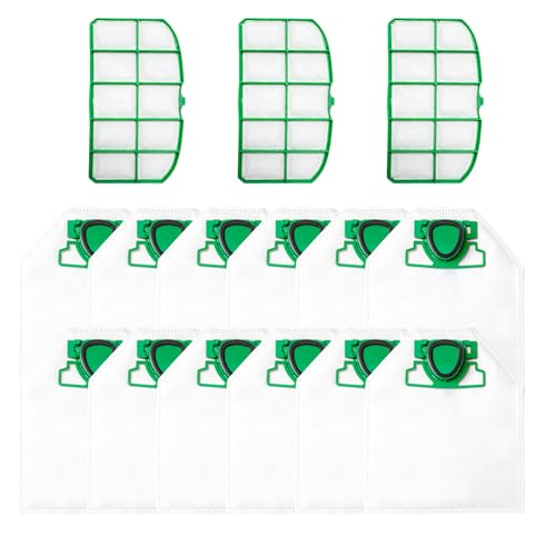12 Stück Staubsaugerbeutel und 3 Fliter für Vorwerk VK200 FP200 Staubsaugerbeutel vk 200