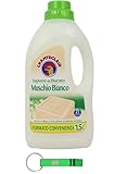 1x Chanteclair Waschmittel Seife Weißer Moschus-Waschseife - Ideal für die schonende Reinigung von Stoffen 27 Wäschen - 1500ml + Beni Culinari Kostenloser Schlüsselanhänger