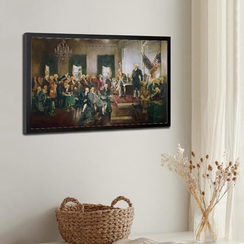 Cadre suspendu Constitution USA impression toile bureau 20cm - 3