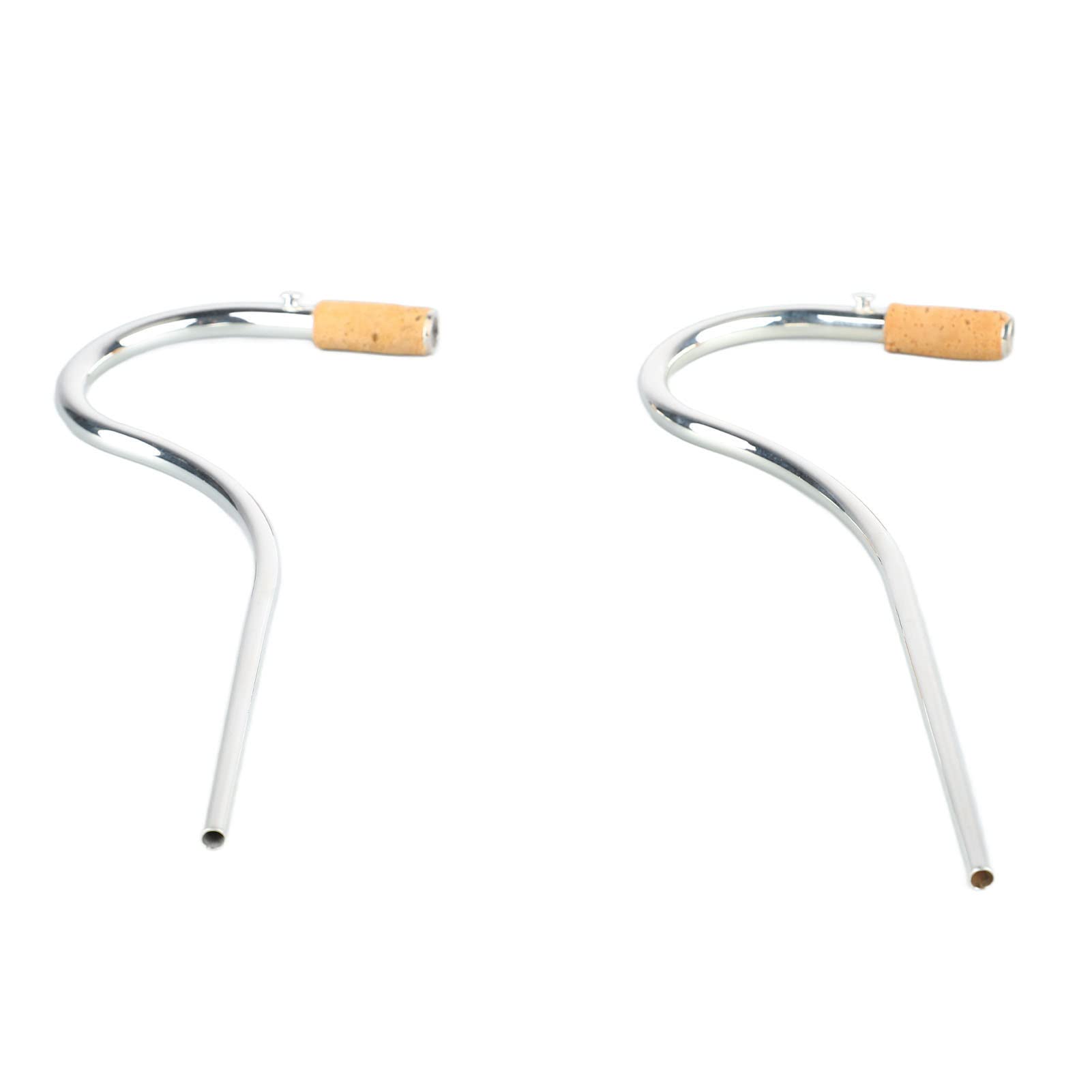 Set di 2 Bocchini per Fagotto Placcati in Argento con Collo Curvo e Accessori per Prestazioni con Giunture in Sughero