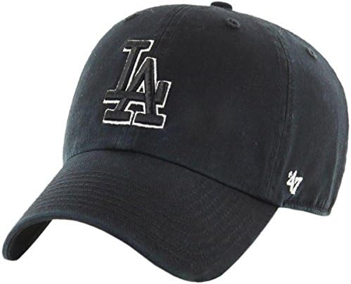 47 Brand Clean Up Los Angeles Dodgers Men's Snapback in Black and White