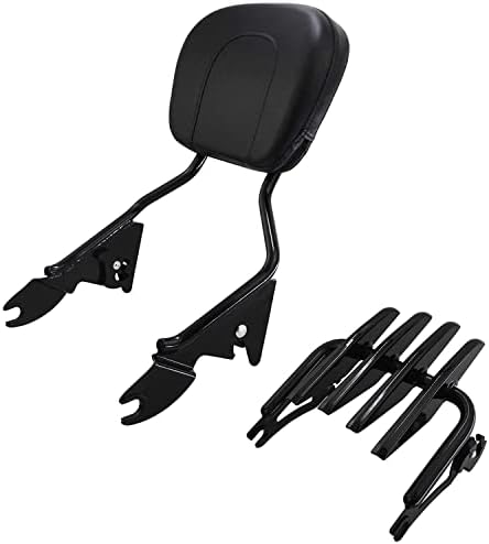 Black Detachable Havoc Sissy Bar Backrest For Harley® Touring '09 - View #3