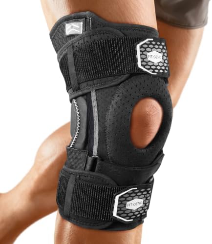 Fit Geno Upgraded Professional Hinged Knee Brace for Men & Women