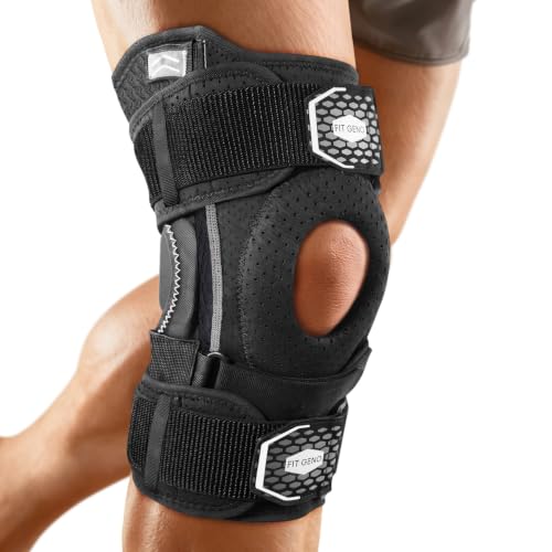 Fit Geno Upgraded Professional Hinged Knee Brace for Men &