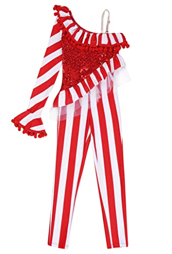 Disfraz de baile navideño para niñas de 8 años rojo miniatura 3