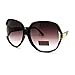 SA106 Womens Extra Oversized Round Designer Fashion Exposed Lens Butterfly Sunglasses Black Smoke