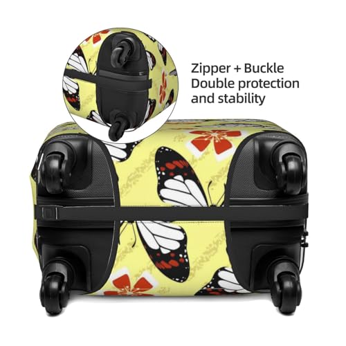 Beautiful Butterfly Travel Luggage Cover Suitcase Protector Bag,Double-Sided Printed Fits 18-32 Inch Luggage,Baggage Covers For Kid And Adult,Small4