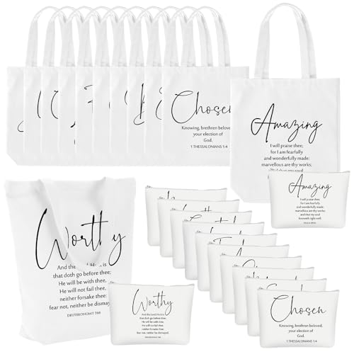Paterr 20 Pcs Mother's Day Nurse Week Christian Gift Tote