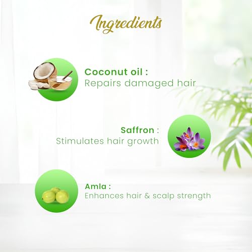 Image of Dhathri Neelibhringadi Keram Hair Oil with Coconut Oil, Licorice & Amla | Ayurvedic Oil Repairs Dry & Damaged Hair | Promotes Hair Growth & Reduces Hair Fall | All Hair Types, Pack of 2x100ml