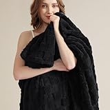 Bedsure GentleSoft Black Throw Blanket for Couch - Checkered Fleece Blankets Gifts for Kids Girls, Cute Soft Cozy Throw for Bedroom Home Decor Gifts, 50x60 Inches