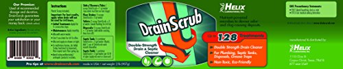 DrainScrub Powder Enzyme Drain Cleaner and Septic Treatment Environmentally Friendly Bacteria Unclog and Deodorize Pipes (2 lbs)