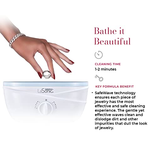 CONNOISSEURS LaSonic Safewave Clean & Rinse Sonic Jewelry Cleaner Machine, plastic, no gemstone