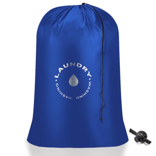 AiQInu Sacs de Linge Pliables avec Cordon de Serrage, Résistants aux Déchirures Portables, Grande Capacité pour Étudiants Appartements Voyages Vacances...