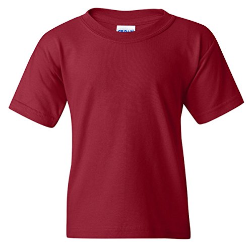 Image of Gildan Youth DryBlend 50 Cotton /50 Poly T-Shirt. 8000B - [Heather Deep Royal]