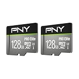 PNY 128GB PRO Elite™ Class 10 U3 V30 A2 microSDXC Flash Memory Card 2-Pack - Read Up to 100MB/s, Write Up to 90MB/s, 4K UHD, Full HD, UHS-I, Professional Performance, Smartphones, Action Cameras