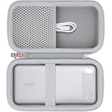 Khanka(Solo el estuche)Estuche de transporte para Anker PowerBank Cargador portátil de 20000mAh con cable USB-C incorporado,bolsa de almacenamiento para batería de carga rápida máxima de 87W (Blanco)