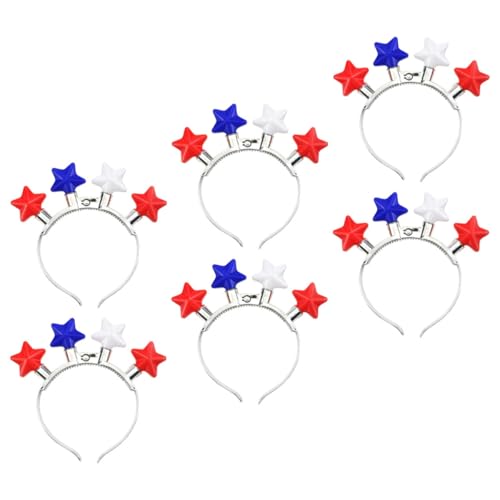 Bandeau lumineux argenté étoiles pour briller en costume de fête nationale