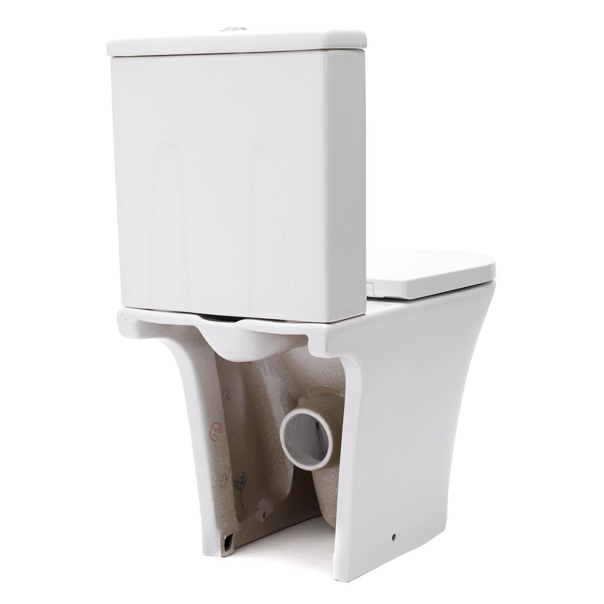Swiss Aqua Technologies | Combi WC sin bridas | Con Tapa Softclose SATBRE030RREXVP | Relleno inferior