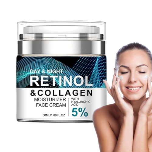 Retinol Coll-Agen Cream, Loción Facial Nutritiva, Cuidado De La Piel No Grasiento, Fórmula Hidratante Ligera, Textura Del Tamaño De Un Viaje, 50 Ml, Para Mujeres Viajes Comerciales En El Hogar A