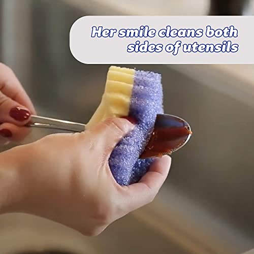 Scrub Daddy Dual Sided Sponge and Scrubber - Scrub Mommy - Scratch Free Sponge for Dishes and Home, Soft in Warm Water, Firm in Cold, Odor Resistant, Multi Surface 8 Count (Pack of 1)