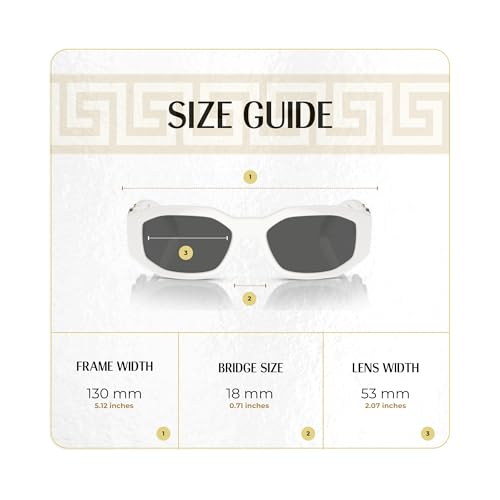 Versace VE4361 Rectangular Sunglasses Bundle for Men for Women, White/Grey - image 4