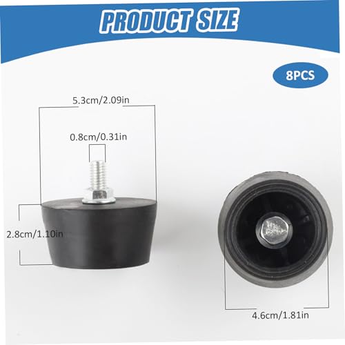Patins en caoutchouc anti-vibrations robustes x8 pour compresseur
