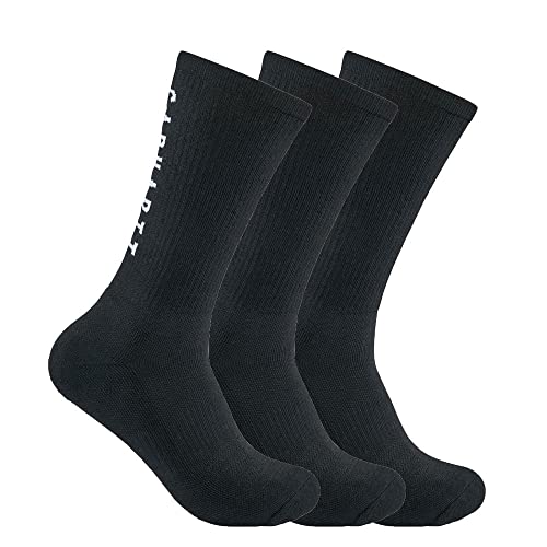 Carhartt Men's Force Midweight Logo Crew Sock 3 Pack