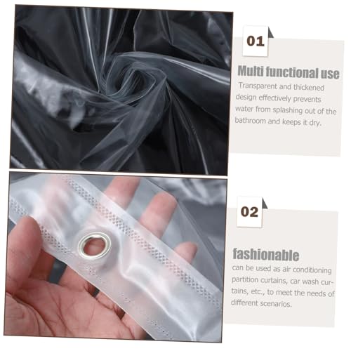 Rideau de douche transparent imperméable pour éviter les éclaboussures de bain