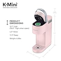 Keurig K-Mini Single Serve K-Cup Pod Coffee Maker, 6 to 12oz Brew size, with Cord Storage, Perfect for Small Spaces, Dusty Rose — image 8