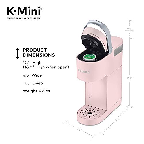 Keurig K-Mini Single Serve K-Cup Pod Coffee Maker, 6 to 12oz Brew size, with Cord Storage, Perfect for Small Spaces, Dusty Rose by Keurig - Image 8