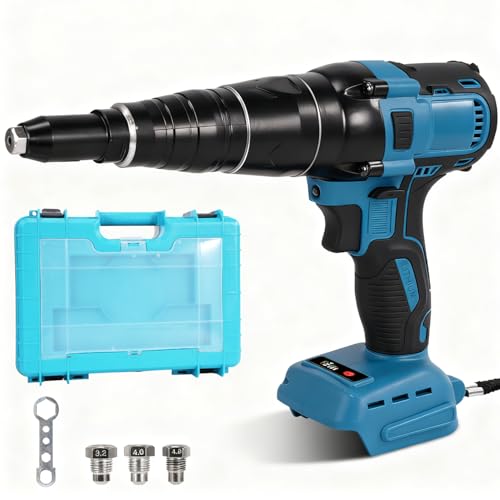 Yofidra Rivettatrice a Batteria, Rivettatrice Elettrica Automatica | 2,4-5,0 mm | Senza Spazzole | Nessuna Batteria