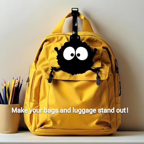 Dust Bunny Silicone Luggage Tag – Cute Quirky ID Label for Suitcases, Backpacks & Travel Bags – Fun Travel Accessory for Teens & Adults3