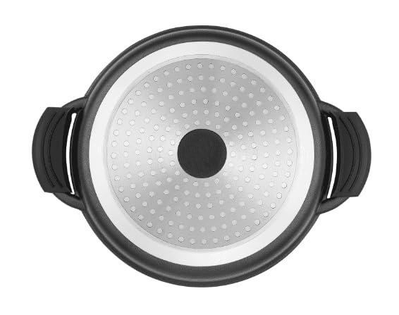 American Coated Grilling pan for Grill, Induction Hob, Stove Tops | 12.60" Diameter Grill Pan with Glass Lid, Oven Safe up to 280*C - Image 6
