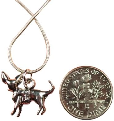 Chihuahua Dog Necklace, Mexican Toy Canine Double Sided Charm Pendant nb 18" chain charm Fast Free Supply
